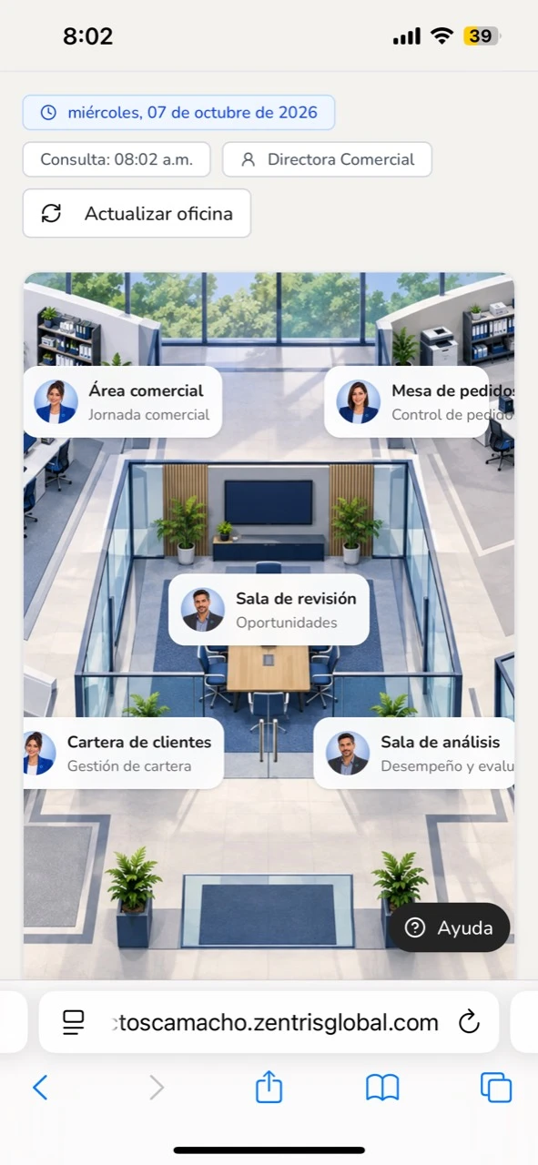 Captura autorizada: oficina digital del espacio de trabajo comercial.